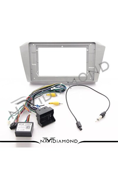 NAVİDİAMOND ÖZER ELEKTRONİK VOLKSWAGEN PASSAT B8 METALİK GRİ ANDROID TEYP ÇERÇEVE (10 INCH) - SOKET - CANBUS