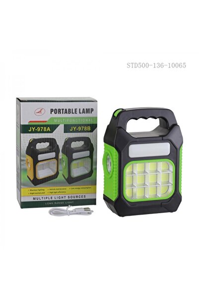 HediyeFilesi Yüksek Işık Kamp Feneri El feneri Şarjlı Ve Güneş Enerjili 3W+1W...