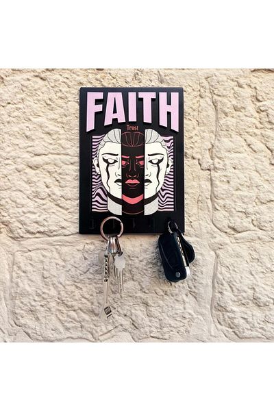CajuArt Faith Belief Urban Street Style Wall Keychain Decor - Hanger with Key