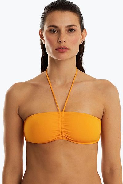 AYYILDIZ 63541 Mustard Strapless Bikini Top