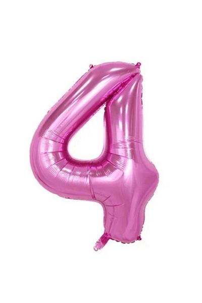 MFM Dark pink 4 years foil balloon 100 cm