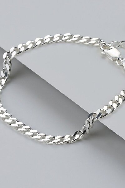 Şimal Silver 925 Ayar Gümüş Gurmet Zincir Bileklik