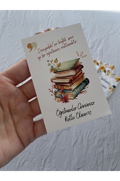 eylülün etiket fabrikası Teacher's Day Gift Packaging Set - Pelur Paper, Label and Card Set