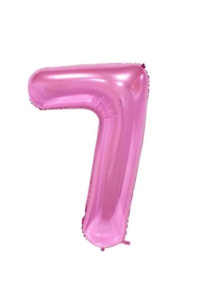 MFM بالون فويل وردي غامق 7 سنوات 100 سم