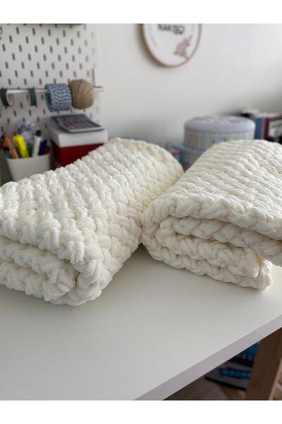 Alize Puffy Knitted Baby Blanket