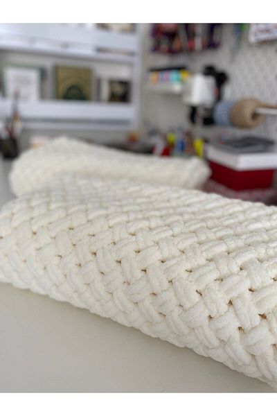 Alize Puffy Knitted Baby Blanket