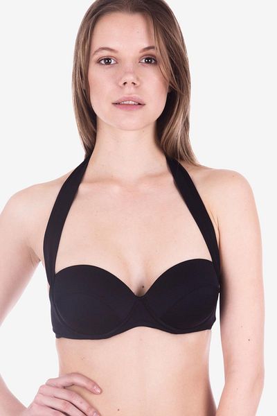 AYYILDIZ 63551 Black 6-Way Tie Bikini Top