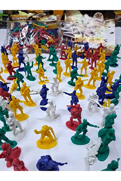 ALYTOYS Erkek Çocuk Oyuncak Asker Komando Seti 65 Adet 23x25cm Asker Boyu 5,5cm Renkli Komandolar