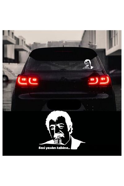 EYBA STİCKER Te am scris în inima mea (alb) Müslüm Gürses autocolant spate vehicul scris