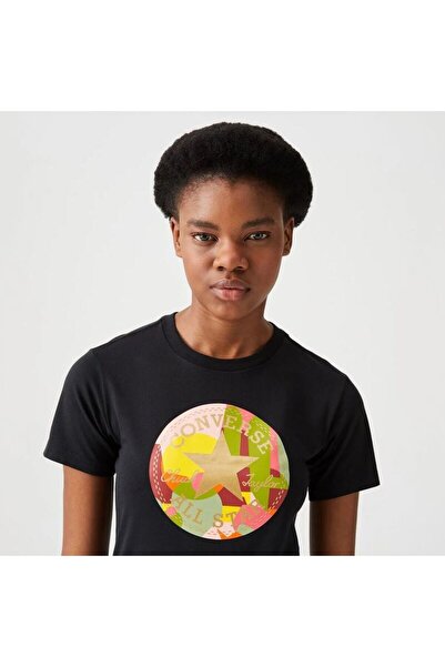 Converse BLACK WOMEN'S BICYCLE NECK T-SHIRT CONVERSE