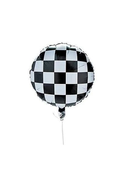 LOTUS PARTY Racing Themed Checkerboard Patterned Foil Balloon