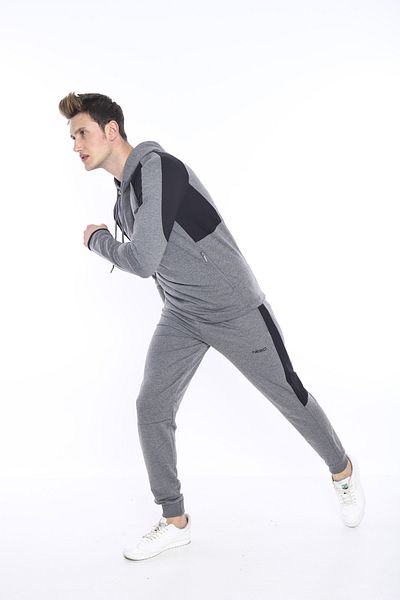 NEED LİFE Men's Anthracite Casual Hooded Sweat Tracksuit Set