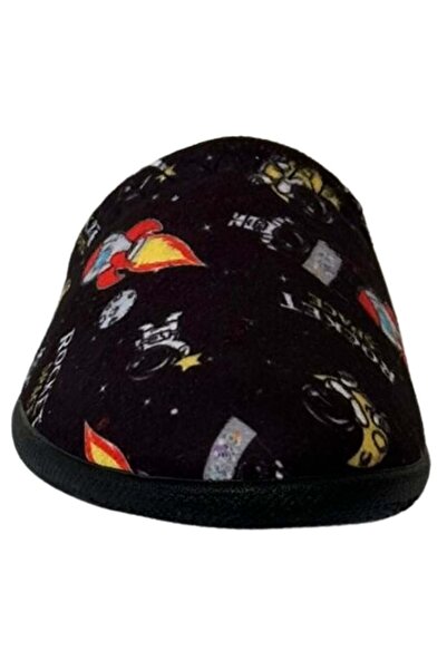 GEZER 15389 Μαύρες παιδικές παντόφλες εσωτερικού χώρου