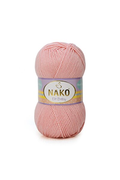 NAKO Elit Baby Anti-pilling El Örgü Ipliği 100 gr Renk 6165 Pudra Pembe