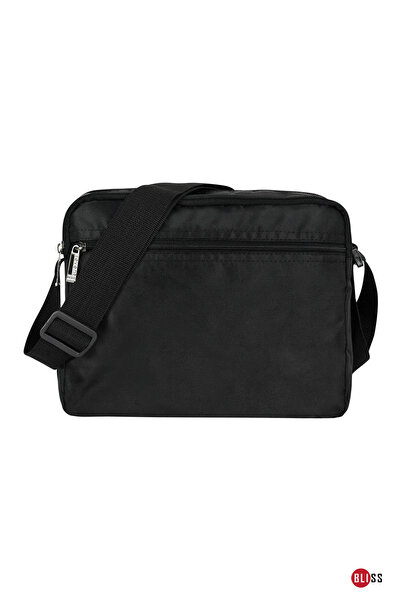 Bliss Multi-Compartment Waterproof Unisex Horizontal Black Bag with Hand and Shoulder Strap
