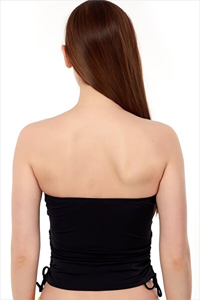 AYYILDIZ 63515 Black Strapless Tankini Top