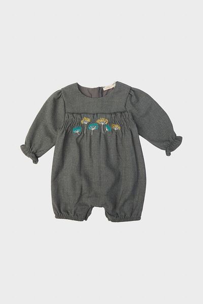 Layette Baby Girl Gray Jumpsuit 23FW0LT7812