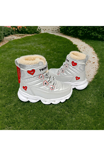 PATİK BEBE KIZ ÇOCUK İÇİ KÜRKLÜ IŞIKLI KAYMAZ TABANLI KAR BOTU 9065