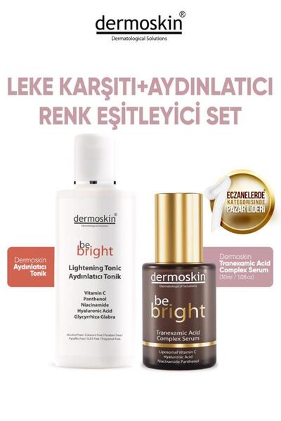 Dermoskin Be Bright Leke Karşıtı Set-Tranexamid acid Serum+Aydınlatıcı Tonik