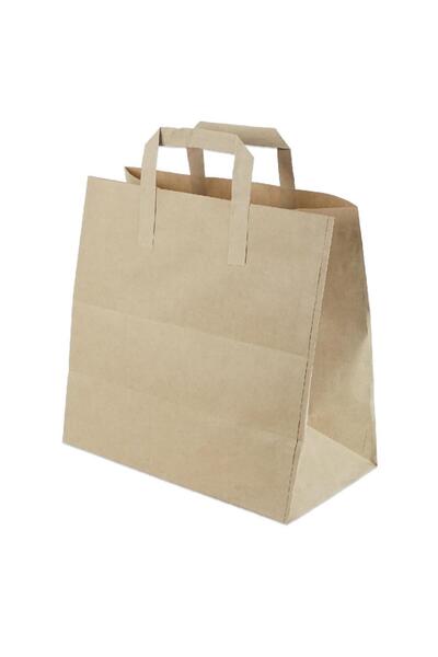 GİZPAK Kraft Dıştan Saplı Çanta 27x29x16cm 50 Adet