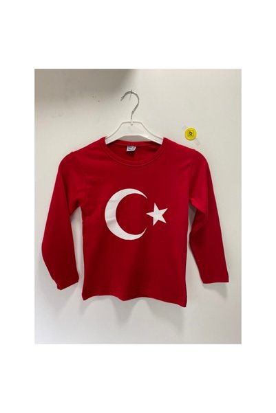 dressmix Ay Yıldız Baskılı Türk Bayraklı Uzun Kollu T-shirt 29 Ekim 23 Nisan ...