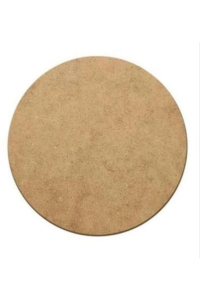 Sözen Home Design 12 броя суров MDF с диаметър 32 см, 3 мм + 12 броя дървени подложки за чаши, 8 см, MDF
