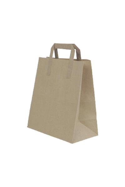 GİZPAK Esmer Kraft Kağıt Çanta 25x28x14 Cm 250 Adet