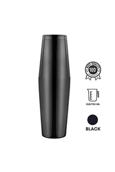 Kumsal Mutfak Çelik Boston Shaker (Siyah) (BRD-3199-S)