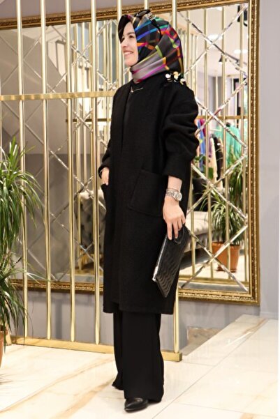 MODA MAÇKA PARK KADIN BUKLET KUMAŞ STANDART BEDEN ÖNÜ AÇIK KEMERLİ GİY ÇIK