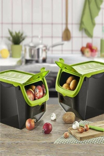 enfeshome Hobby Life Coral 12 Litre 2li Soğan Patates Saklama Kutusu