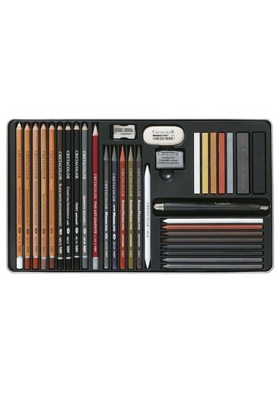 CretaColor Ultimo Drawing Set Professional Charcoal Sketch Drawing Set 35 Pie...