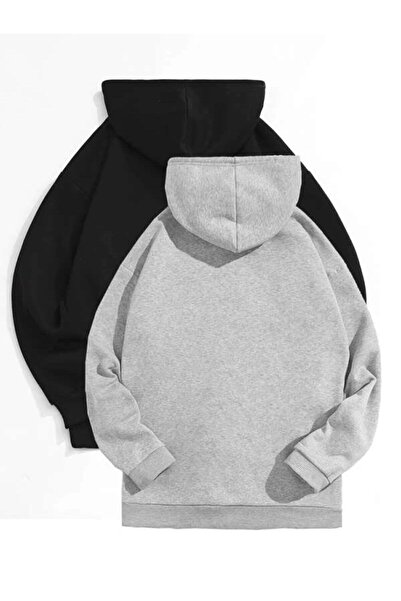 blackjack giyim Unisex crno-siva dvodelna majica