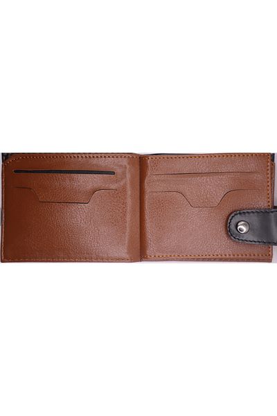 Astakos Men's Sports Classic Cut Vegan Leather Wallet with Zipper Pocket Card Holder Width 11x9cm