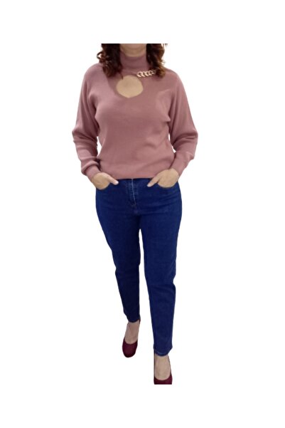 ZY BUTİK BLUE LARGE SIZE MOM JEANS A SIZE SHOWS THIN JEANS