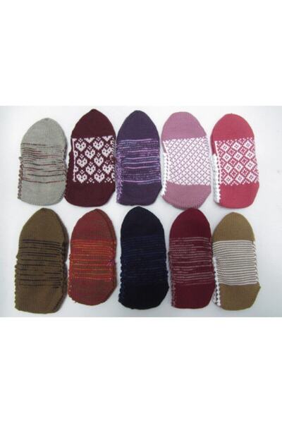 bilginçeyiz Kadın Yün Patik Çorap 10'lu