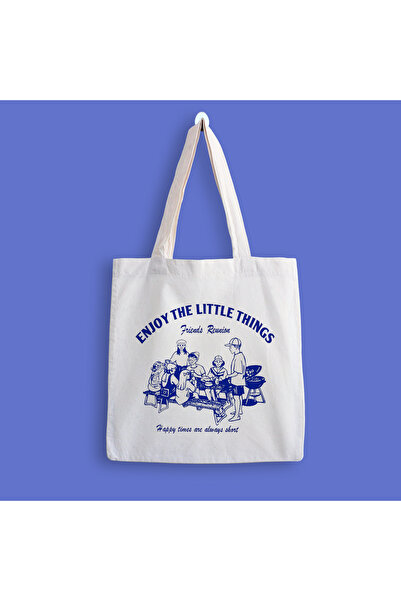 designedfy Enjoy The Little Things Baskılı Bez Çanta