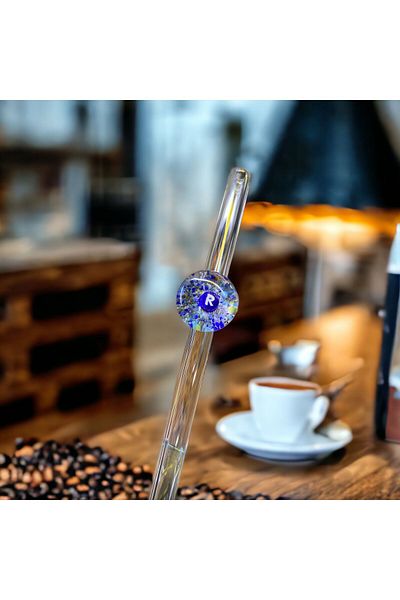 nazarboncuğuimlatı Lettered Design Single Glass Straw