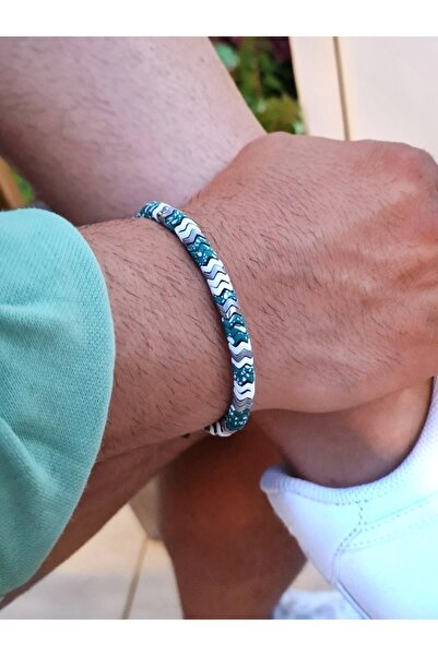 EAST&WEST Colorful Serisi Hematit Taşı Gümüş Bileklik