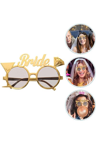 kidspartim Party Glasses Bride Gold