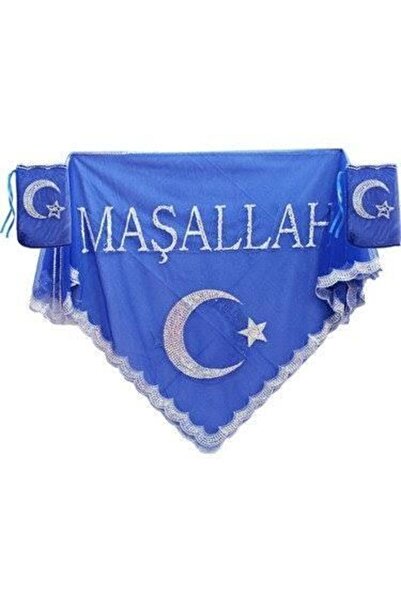 Genel Markalar Sünnet Duvağı Maşallah Yazılı Mavi Eldiven Hediyeli