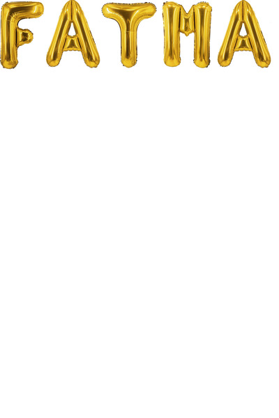 ELGALA بالون فويل هيليوم مكتوب عليه اسم مخصص 40 سم لون ذهبي