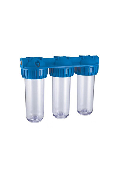 TRİEDWATER SU ARITMA 3'lü Bina Giriş Filtresi Dış Kovan Takımı 3 Lü