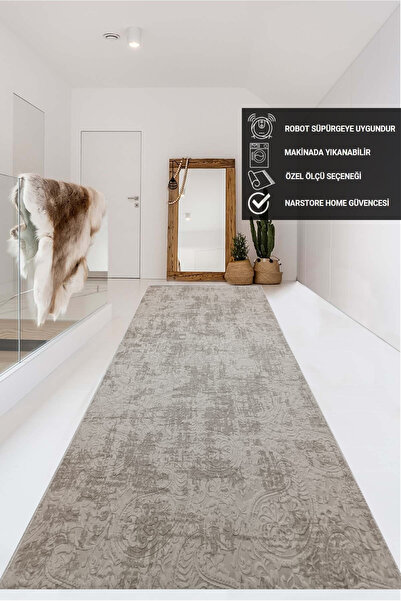 NaRStore Home Kaymaz Taban Kesme Halı Yolluk Nevra Asos Vizon