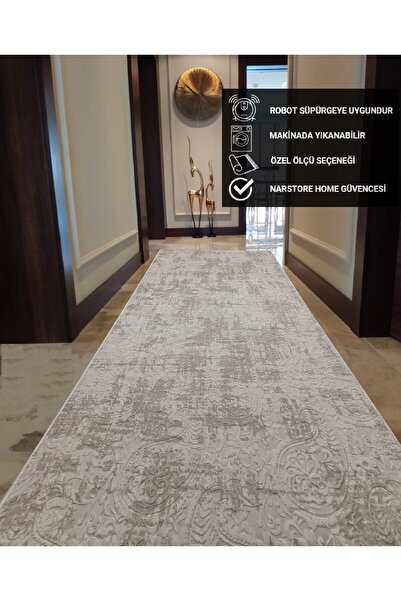 NaRStore Home Kaymaz Taban Kesme Halı Yolluk Nevra Asos Vizon