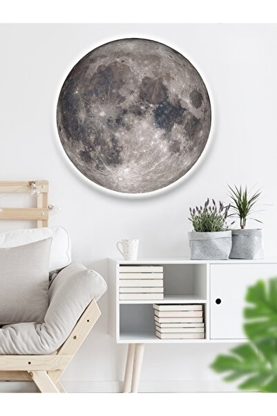 Gökyüzü Panel شمعدان ليد على شكل قمر، قطر 30 سم ليد 25 وات، حديث، شمعدان حائط...