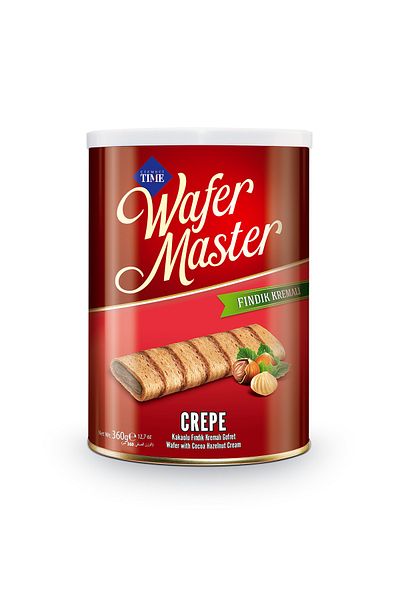 Çizmeci Time Crepe Cocoa Hazelnut Cream Wafer 360 Gr