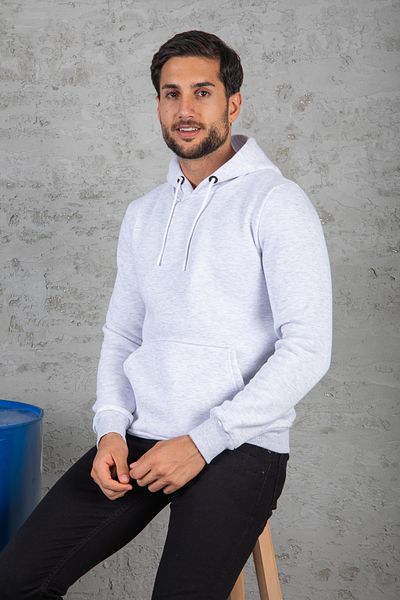 Four Man Hanorac din bumbac cu glugă, cu 3 fire, cu buzunar cangur, cu fleece în interior