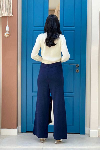 Bym Fashion 22214 Knitwear Trousers Navy Blue