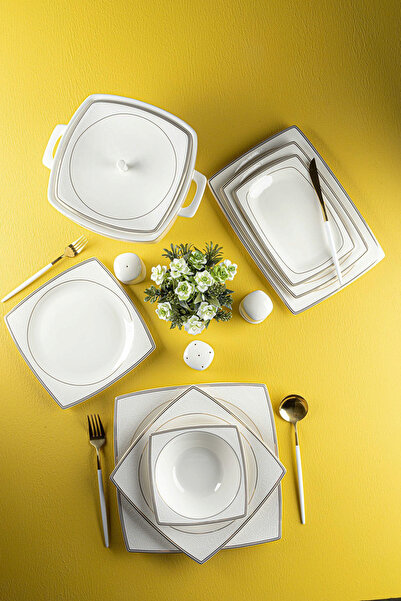 AROW Julia Porselen 60 Parça 12 Kişilik Yemek Takımı