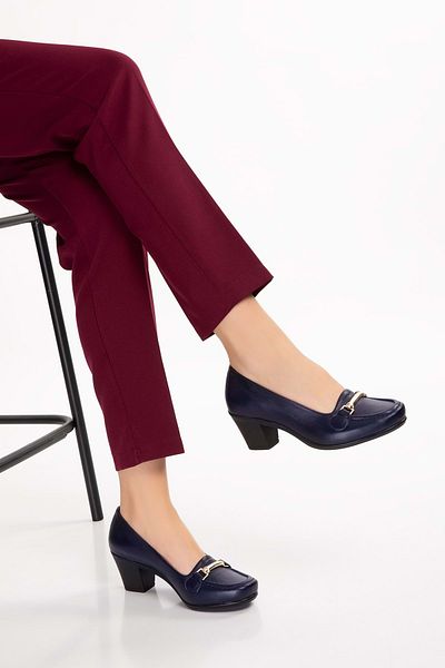 Gondol Genuine Leather Comfortable Classic Heeled Shoes Vdt.71